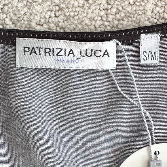 Patrizia Luca Tie Front Crop Top Black Size Small/Medium NWT - Picture 6 of 14